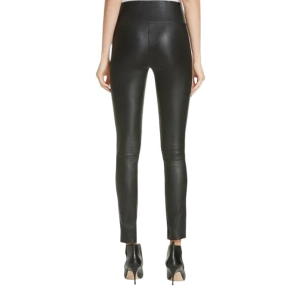 SPRWMN Leather Ankle Legging in Black Stripe M - Picture 2 of 8